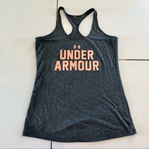 Gray & Pink Under Armour Tank Top w/ Racerback | Women’s Size Small |